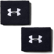 Under Armour Men's 3 inch Performance Wristband Black 2 Pack