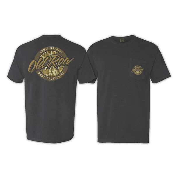 Old Row 80's Camo Pocket Tee - Charcoal