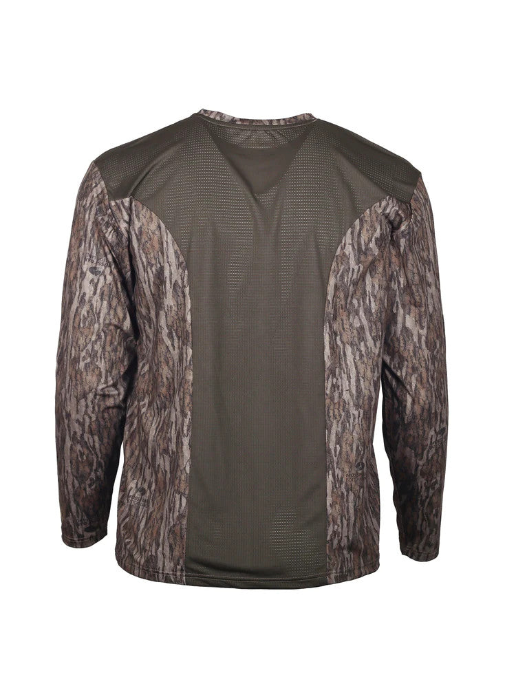 Gamehide Rapid-Wick Long Sleeve Hunt Shirt - Mossy Oak New Bottomland