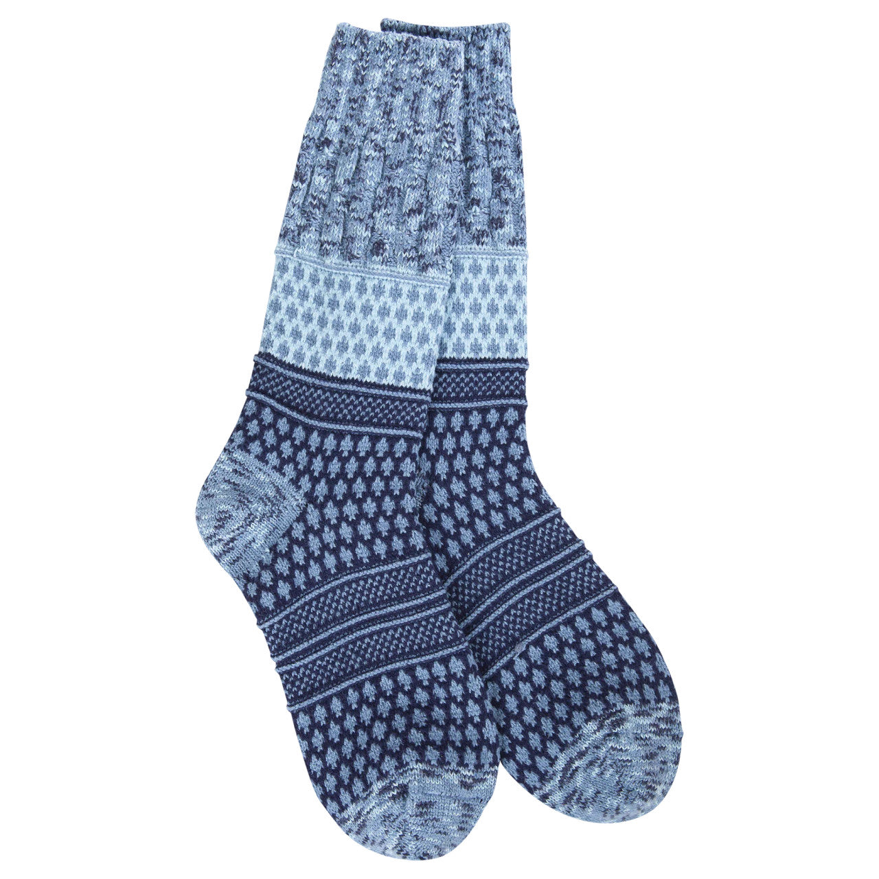 World's Softest Socks Weekend Gallery Textured Crew - Peacoat Multi