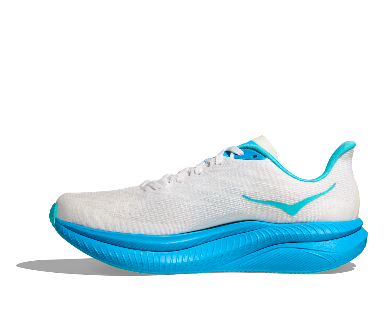 Hoka Men's Mach 6 - White/ Skyward Blue