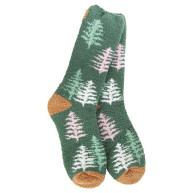 World's Softest Socks Holiday Crew Socks - Woods