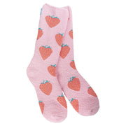 World's Softest Women's Holiday Valentine Cozy Crew - Strawberry