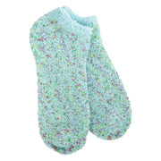 World's Softest Socks Cozy Low - Aqua Blue Confetti