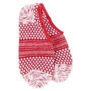World's Softest Holiday Gallery Footsie - Peppermint Multi