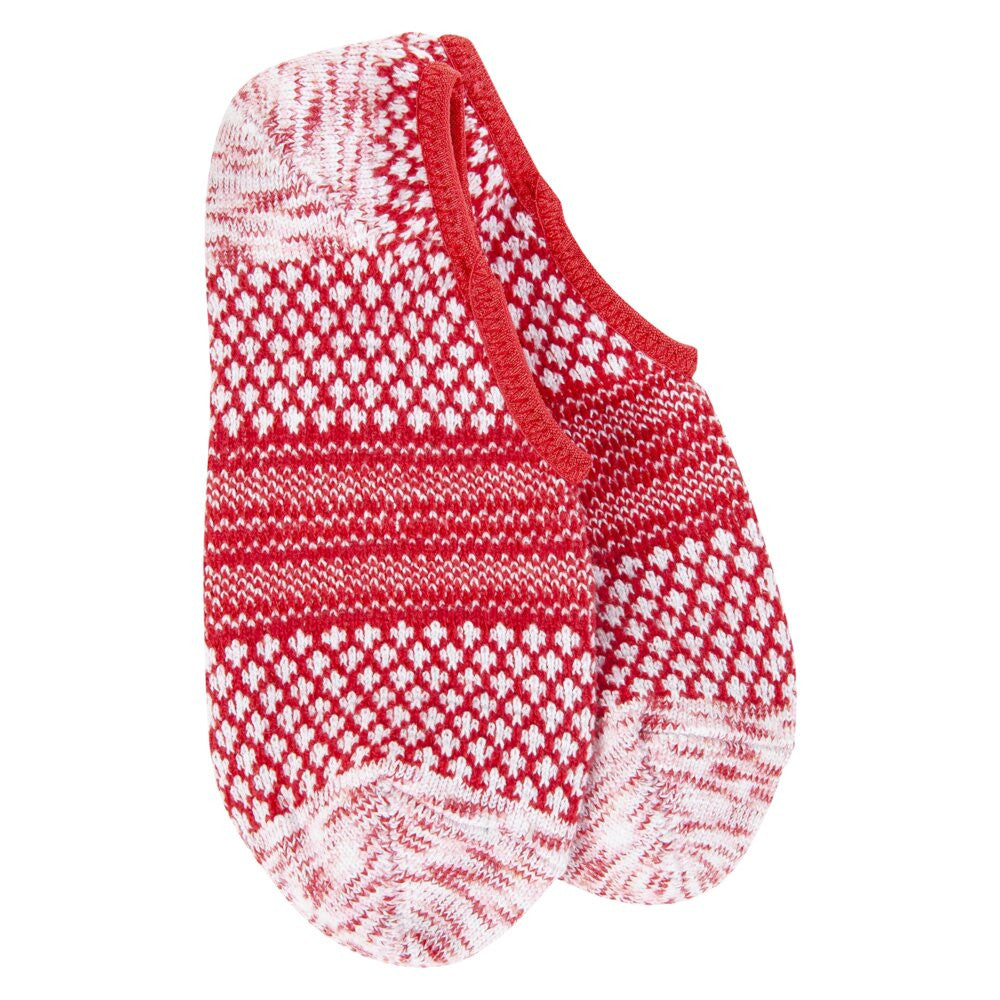 World's Softest Holiday Gallery Footsie - Peppermint Multi