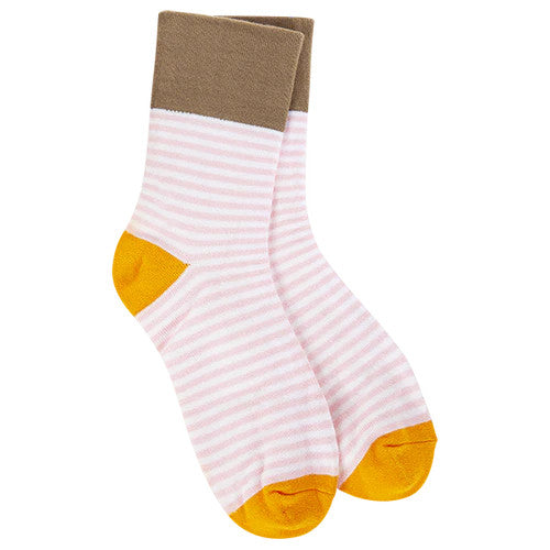 World's Softest Women's Rose Stripe Weekend Garden Mini Crew