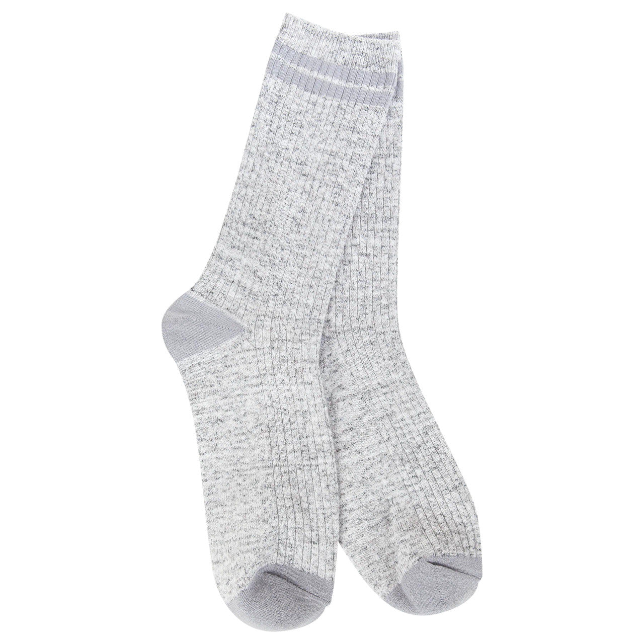 World's Softest Women's Weekend Light Weight Rugby Crew - Heather Grey
