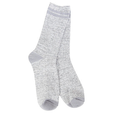 World's Softest Women's Weekend Light Weight Rugby Crew - Heather Grey