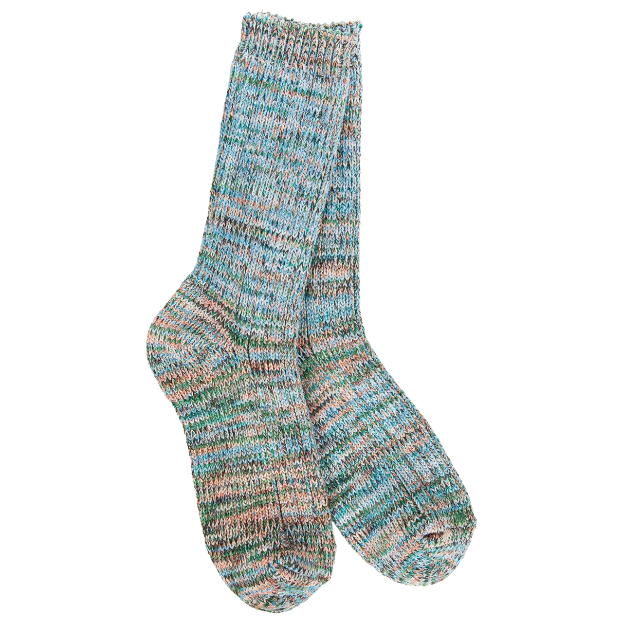 World's Softest Socks Women's Weekend Missioni Crew - Coastal