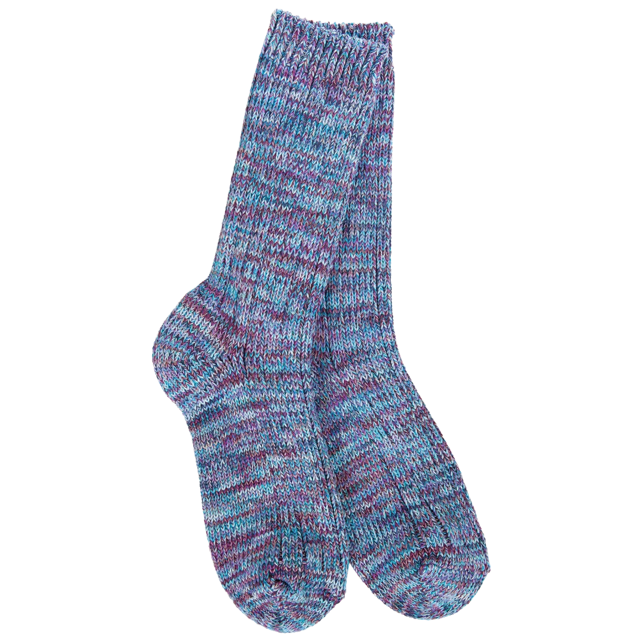 World's Softest Socks Women's Weekend Missioni Crew - Neptune