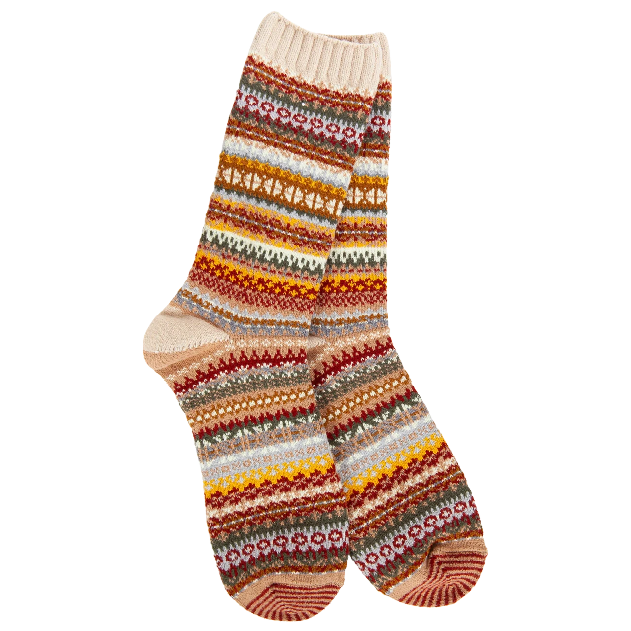 World's Softest Socks Women's Weekend Nordic Crew - Cashew
