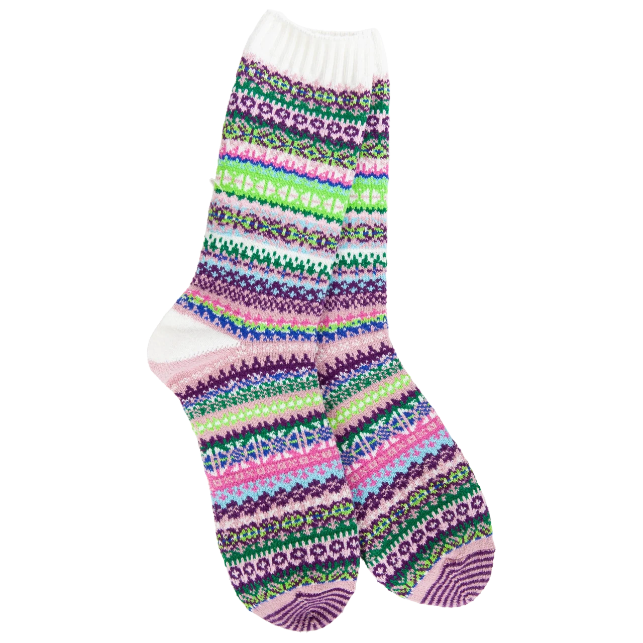 World's Softest Socks Women's Weekend Nordic Crew - Botanical