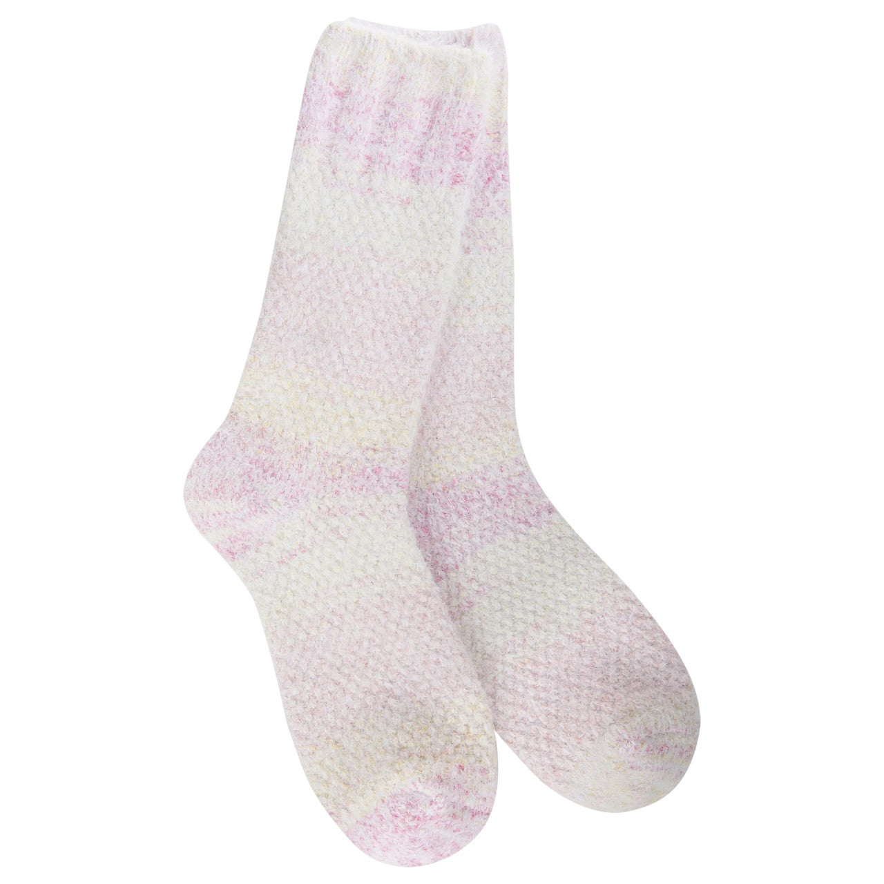 World's Softest Women's Weekend Ombre Feather Crew - Pink Lemonade