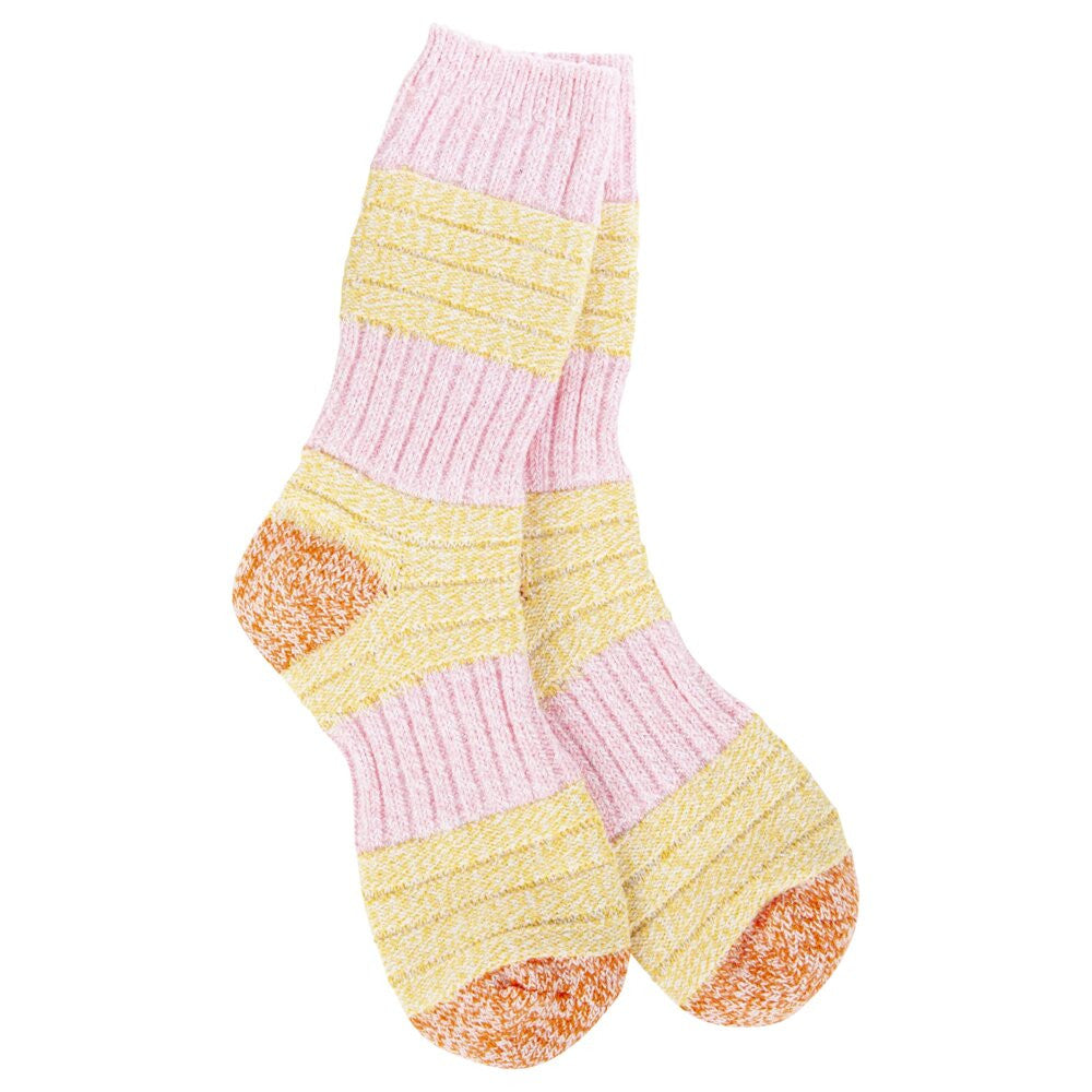 World's Softest Women's Weekend Patch Crew - Pink Honey
