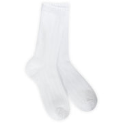 World's Softest Women's Weekend Pointelle Crew - White