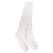 World's Softest Socks Women's Weekend Solid Stripe Knee High - Oatmeal Confetti
