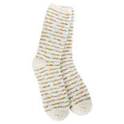 World's Softest Winter Crew Socks - Holiday Stripe