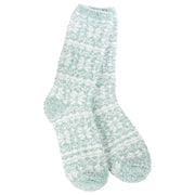 World Softest Winter Crew - Fair Isle Green