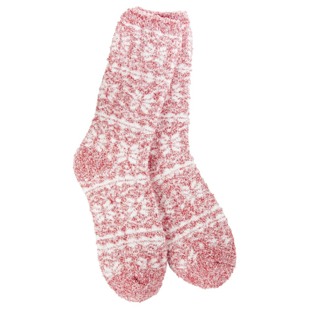 World's Softest Winter Crew - Fair Isle Red