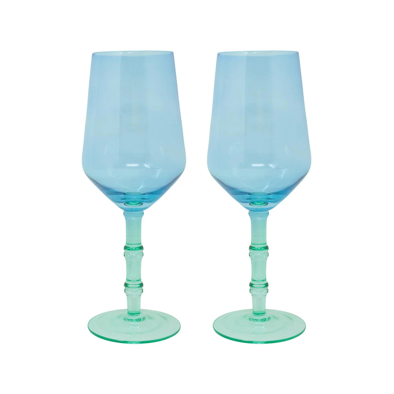 Lilly Pulitzer Wine Glass Set - Mint Condition/Hydrangea Blue