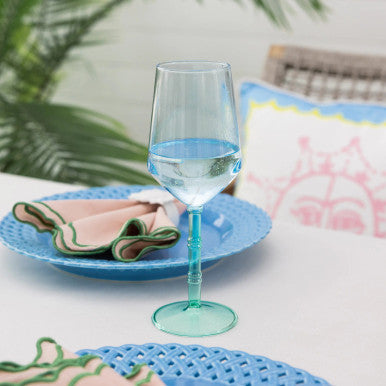 Lilly Pulitzer Wine Glass Set - Mint Condition/Hydrangea Blue