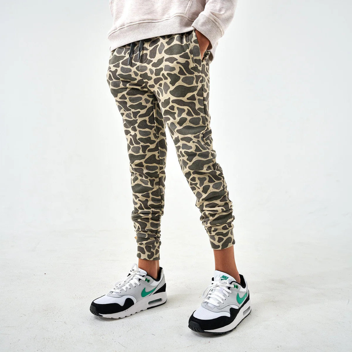 Burlebo Youth Boys Fleece Jogger - Classic Deer Camo