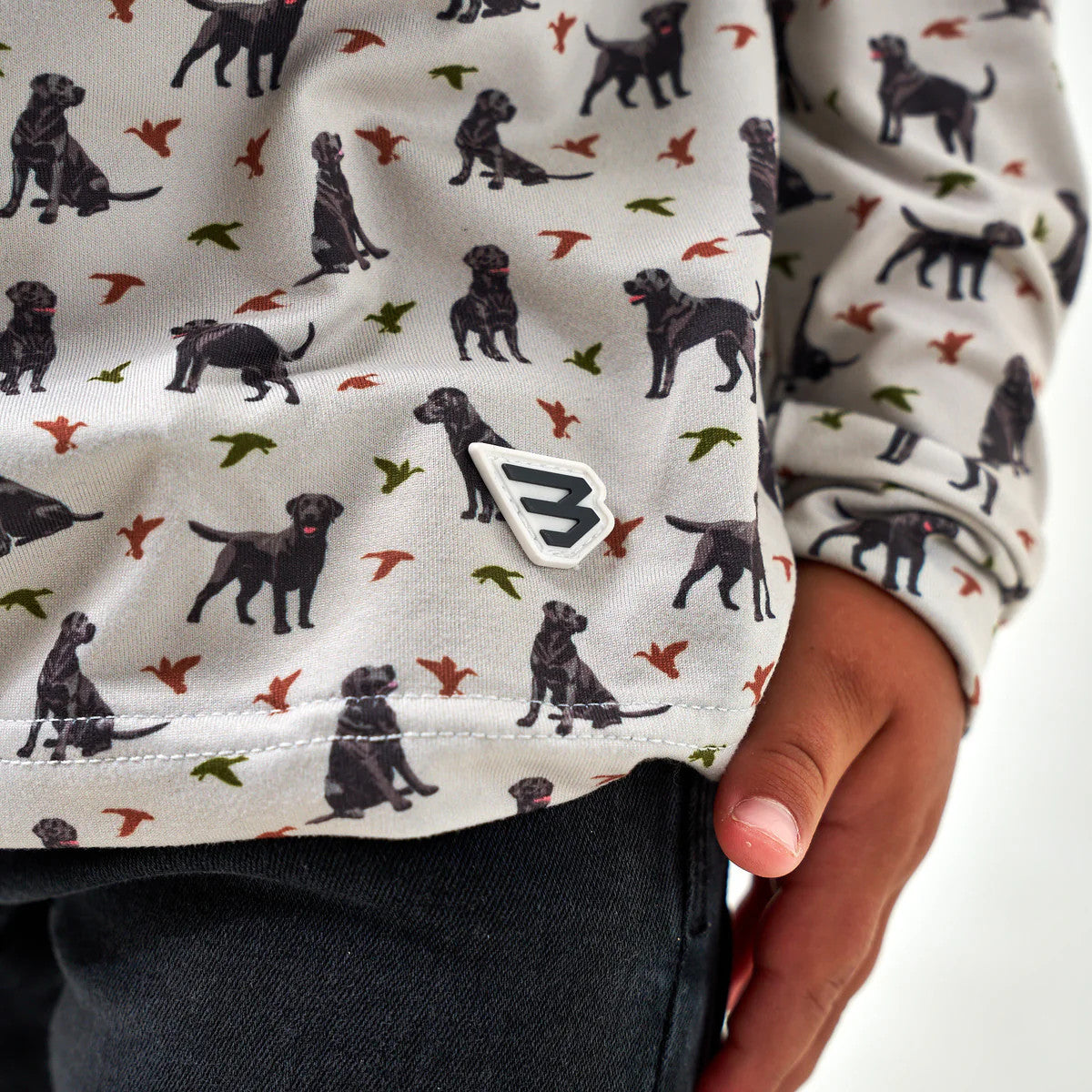 Burlebo Youth Performance Hoodie - Ducks and Dogs
