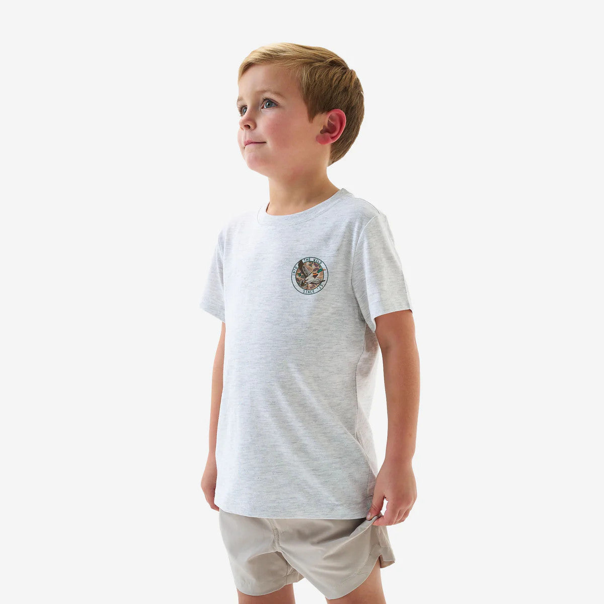 Burlebo Youth Short Sleeve Tee - Camo Mallard Duck - Ash Grey