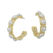 Meghan Browne Style Yama Earrings - Gold Pearl