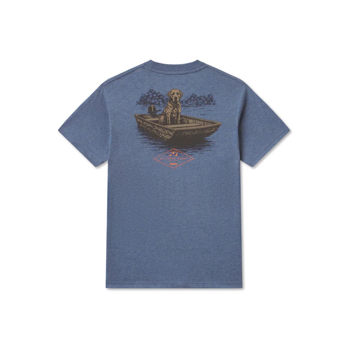 Southern Marsh Youth Patient Pup Tee - Washed Oxford Blue
