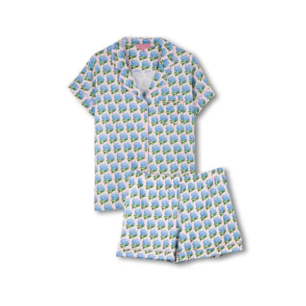 Simply Southern Youth Girls Stripe Pajama Set - Hydrangea
