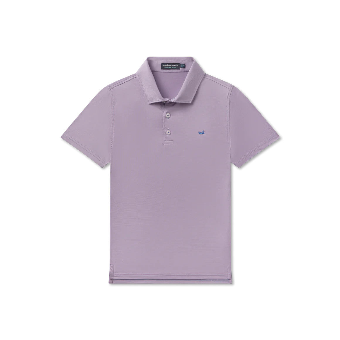Southern Marsh Youth Bermuda Performance Polo Wellington Stripe - Lilac