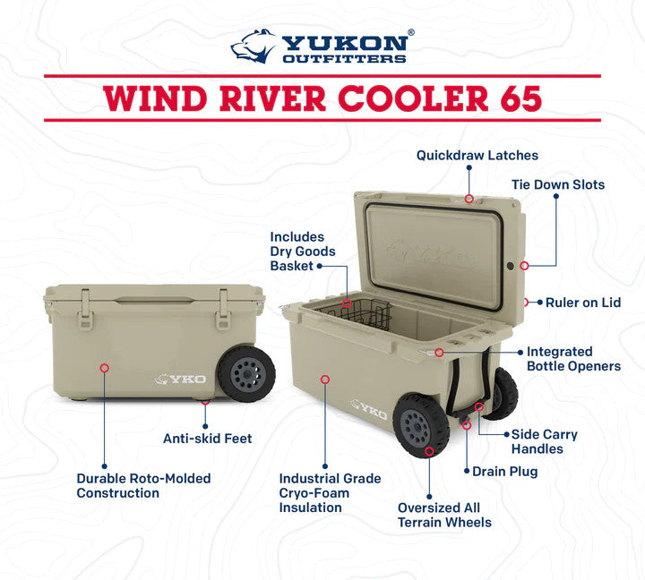 Yukon Outfitters 65qt Wind River Hard Cooler - Cactus