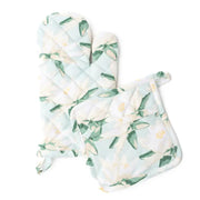 8 Oak Lane Magnolia Mint Oven Mitt Set
