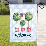 The Navy Knot Patriotic Garden Flag – Three Topiaries