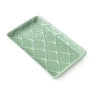 8 Oak Lane Green Textured Guest Towel Tray