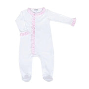 Magnolia Baby New Beginnings Pink Ruffle Front Footie