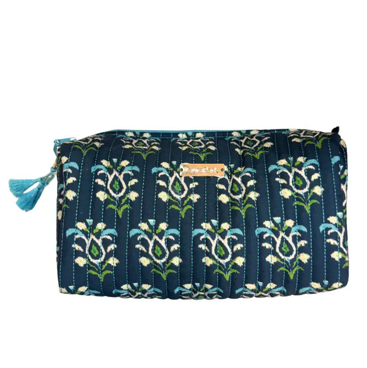 Laura Park Rosemary Indigo Signature Large Cosmetic Bag