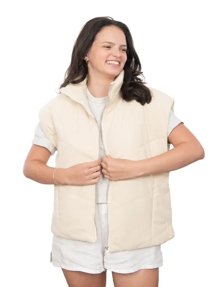 Katydid Women's Corduroy Puffer Vest