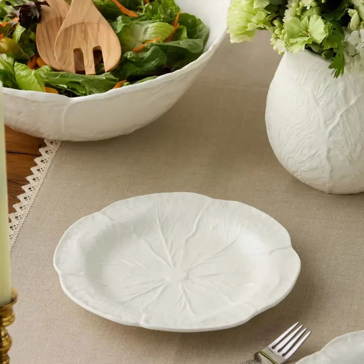Le Jardin White Cabbage 3-D Salad Plate