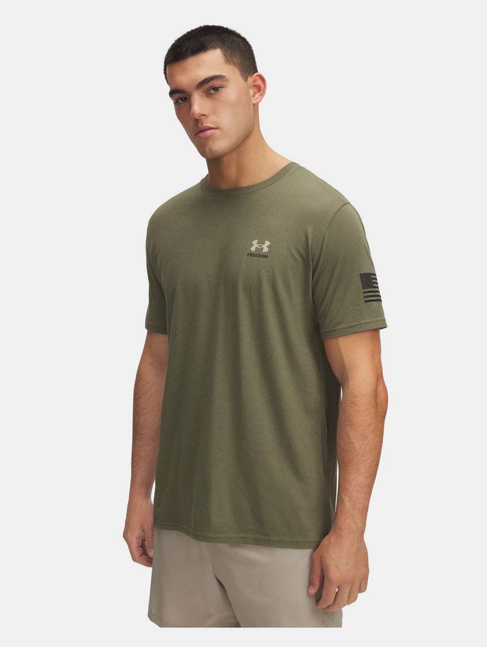 Under Armour UA Freedom Flag Men's T-Shirt - Marine OD Green/Desert Sand