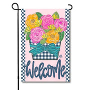 DK Designs Gingham Flower Jar Glam