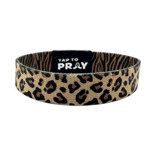 Tap To Pray Small Safari Leopard Wristband