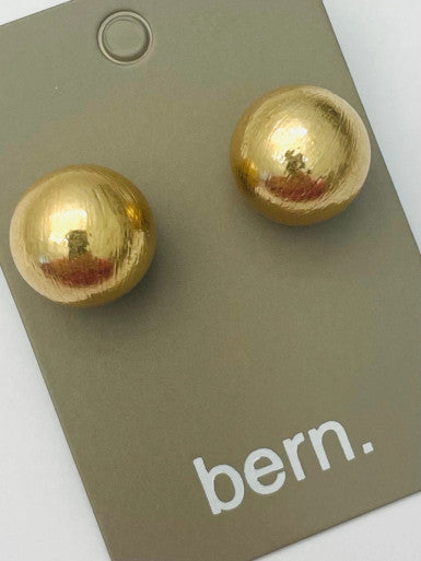 Two Forty Two Chic - Big Ball Stud - Vintage Gold