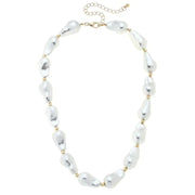 Canvas Penny Freshwater Pearl Necklace in Ivory