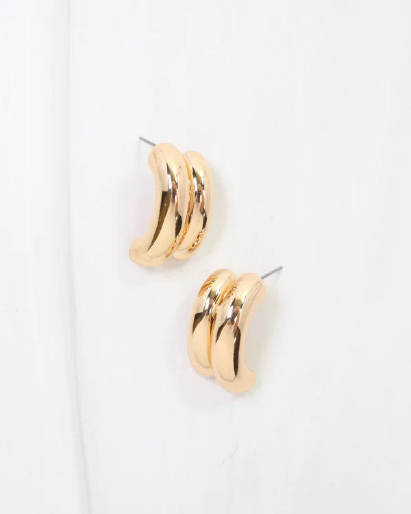 Barbourville Double Hoop Earring - Gold