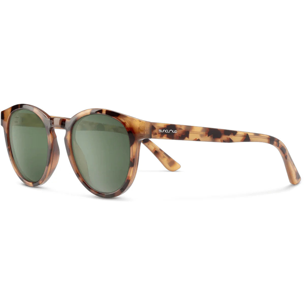 Suncloud Barnes Polarized Sunglasses Yellow Tortoise Grey Green Lens