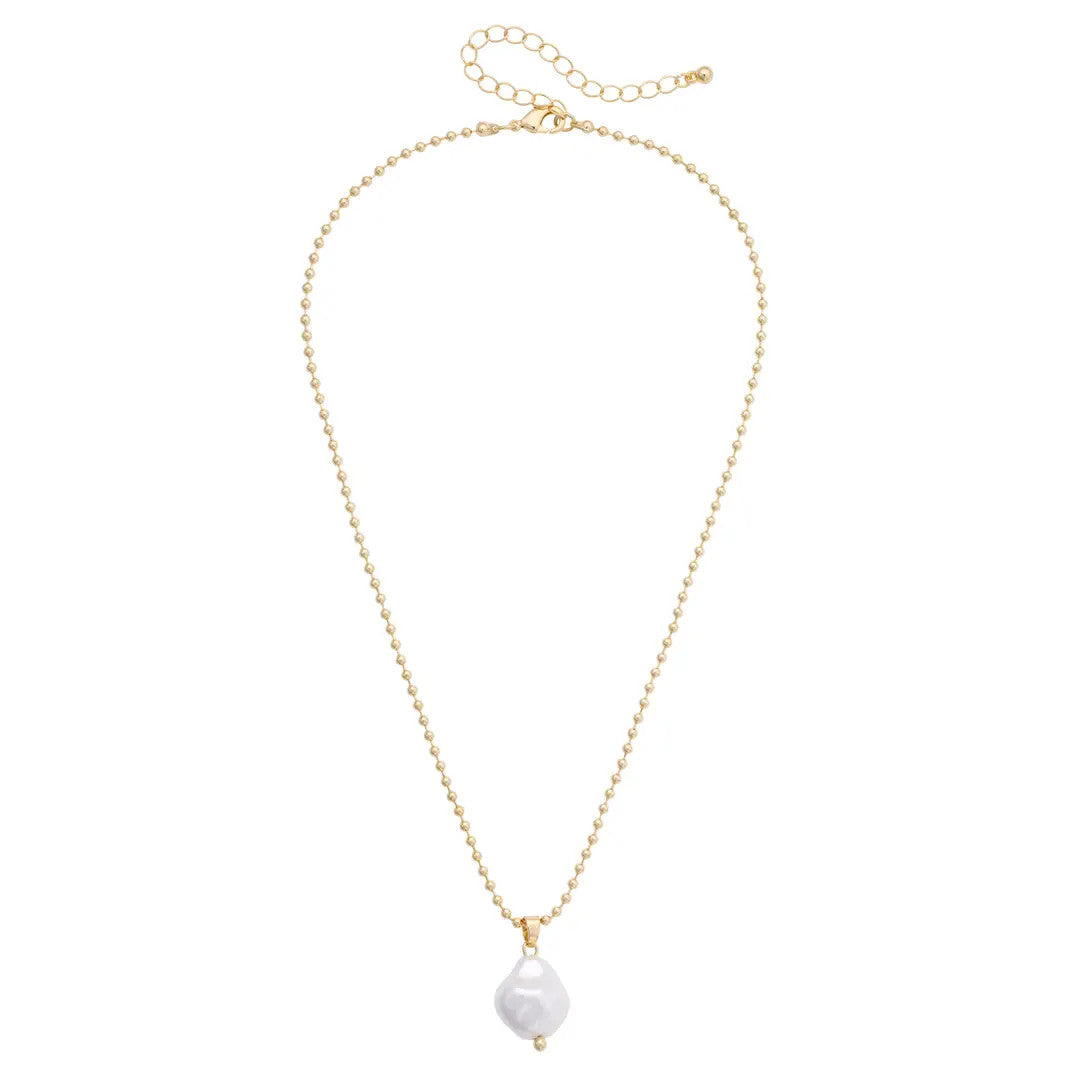 Canvas Rachel Pearl Drop Necklace - Ivory