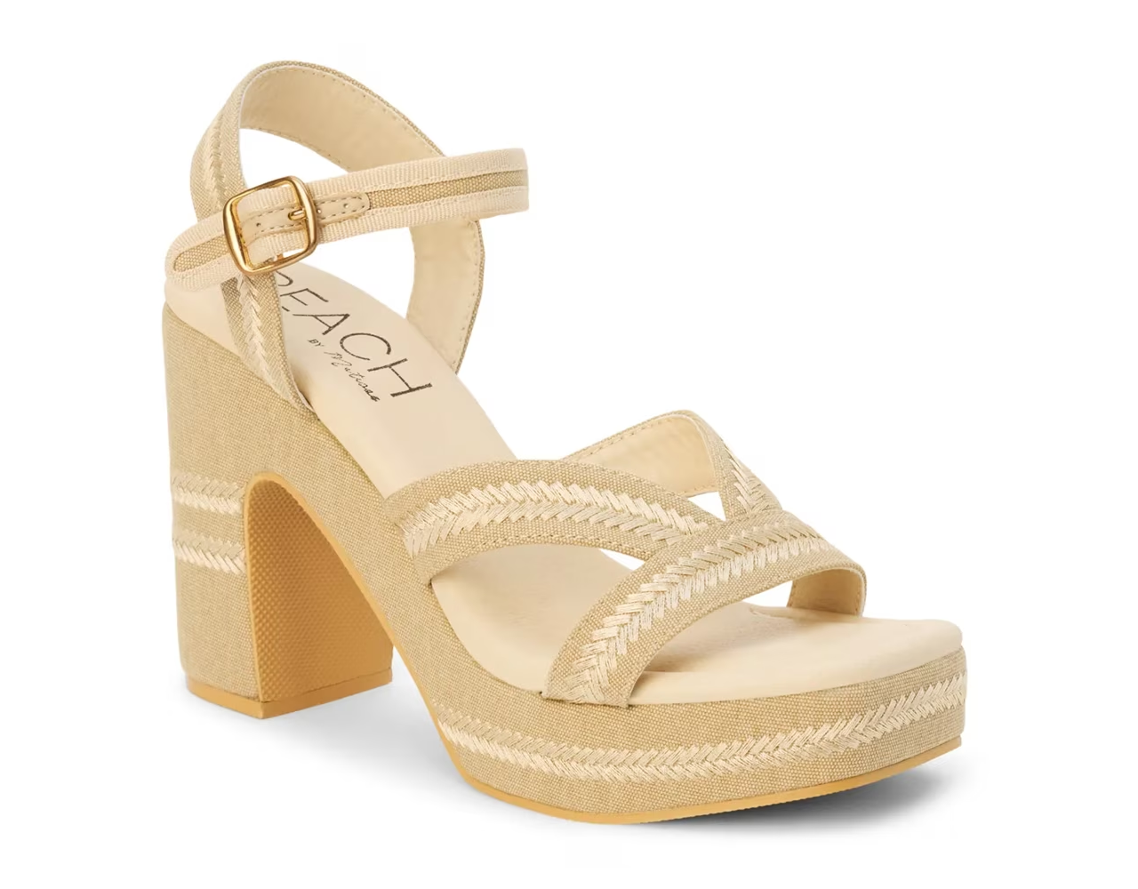 Beach by Matisse Adelaide Platform Ankle‑Strap Sandal - Sand